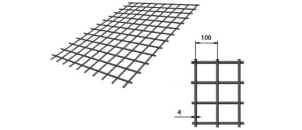 Сетка сварная (дорожная) 100х100х4мм 1,5х2м купить с доставкой в Новоселках