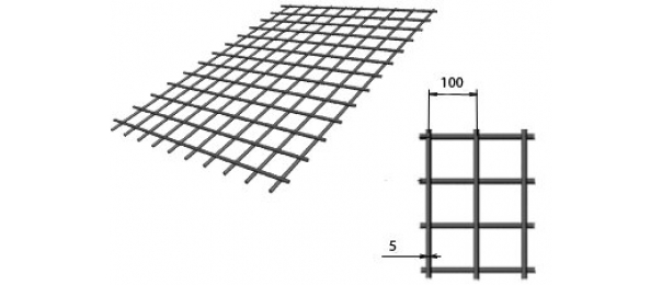 Сетка сварная (дорожная) 100х100х5мм 1,5х2м купить с доставкой в Новоселках